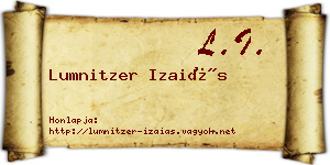 Lumnitzer Izaiás névjegykártya